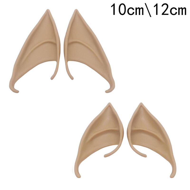 Orejas de elfo misteriosas para Cosplay, accesorios para Halloween, de Navidad, punteras en Punta orejas postizas de látex suaves, 1 par