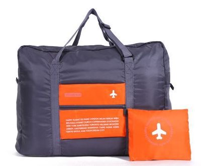 neue klapp reisetasche große kapazität wasserdichte Flug Tasche tragbare männer tasche reisetasche weibliche: Orange