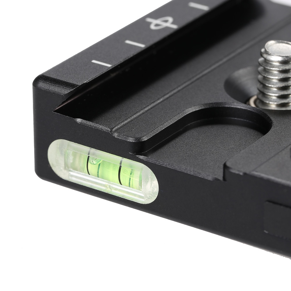 Andoer QR-50 Quick Release Plate Clamp Adapter with Built-in Bubble Level for Arca Swiss RRS Wimberley Tripod Ball Head