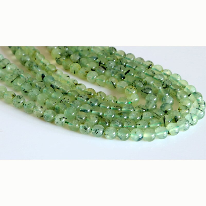 Rabatt Natürliche Echte Grün Prehnite Runde Lose Stein Perlen 3-18mm Fit Schmuck DIY Halsketten oder Bracelets15 "02838