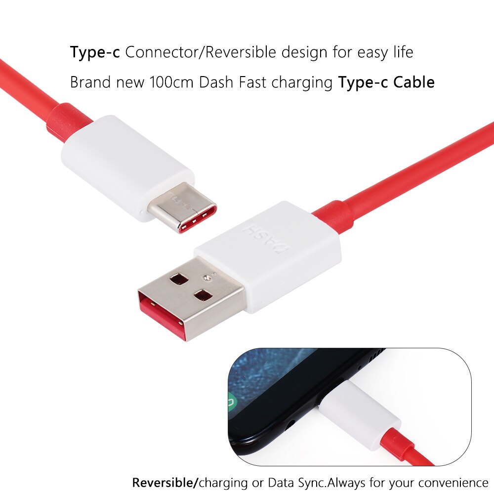 Original Oneplus 6 T Bindestrich Ladegerät Kabel USB 3.1 Typ C Für eins Plus 3 3 T 5 T 6 4A schnelle Hohe Geschwindigkeit 100 cm Ladung Energie Daten Kabel