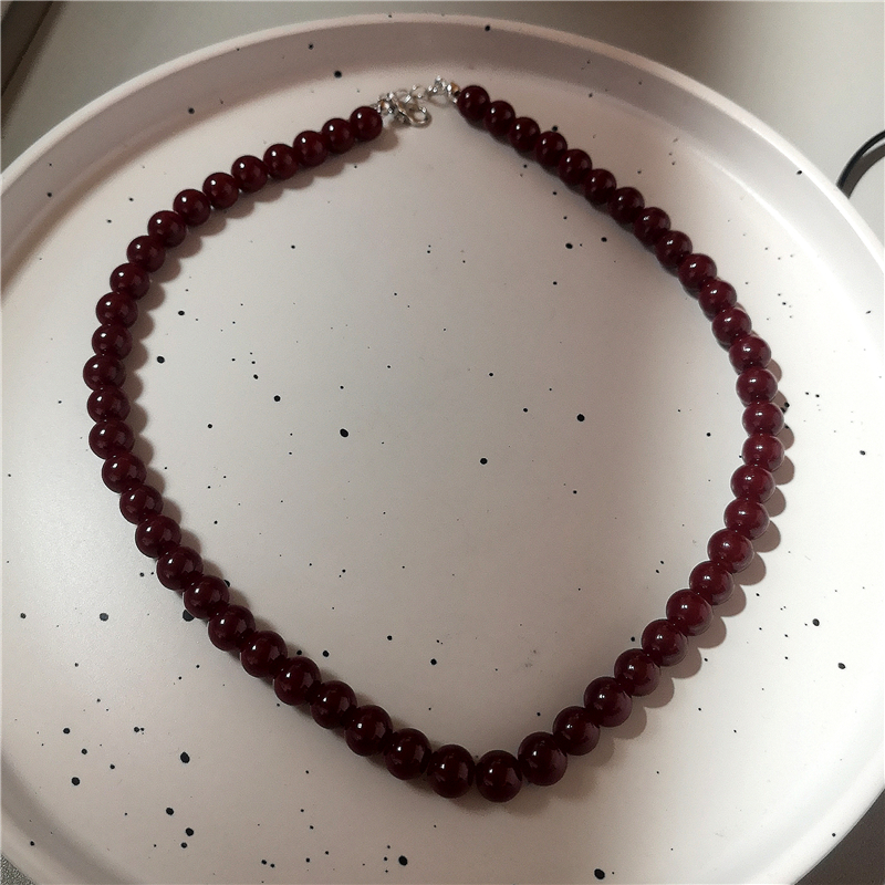 Goottilainen  y2k punaista perhostähti sydänristiriipus aave kynsi kaulanauha riipukset kaulakorut naiset esteettiset asusteet grunge korut: Punaruskea