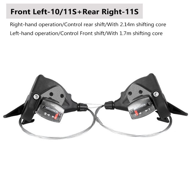 microNEW MTB Derailleur Front Rear Shift Lever 7/8/9/10/11 Speed MTB Mountain Bike Shifter Bicycle Shifting Bicycle Parts: 3x11 Speed 1 Pair