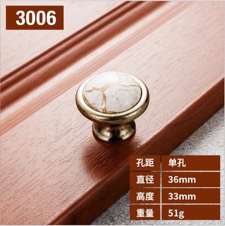 Ceramic Handles for Kitchen Cupboards Cabinet Door knobs Drawer Pulls Antique Furniture Handles Marble Vein Knobs and Handles: 3006-0