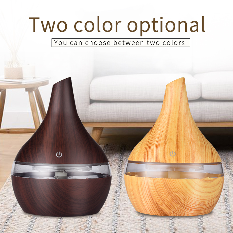 SaengQ-humidificador de aire eléctrico, difusor de aroma ultrasónico por aceites esenciales, en color madera, para aromaterapia en hogar
