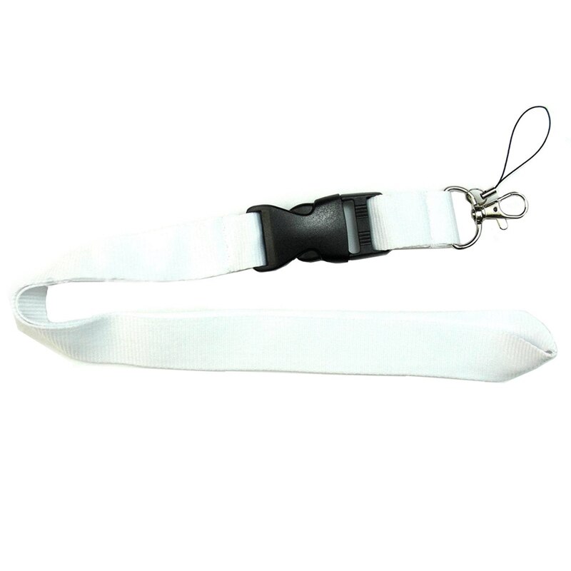 Voor Telefoon Neck Strap Sleutels Opknoping Kleurrijke Lege Telefoon Lanyard Touw Badge Houders Lanyard Sleutelhangers Touw: White