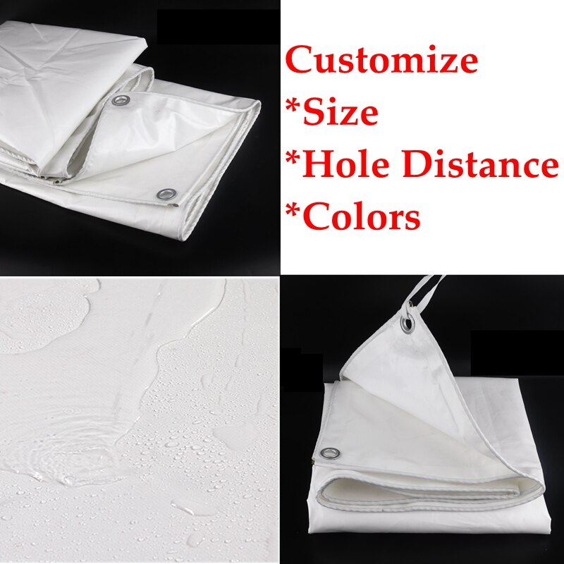 Lona blanca de PVC de 0,45mm de grosor, impermeable, para jardín, patio, impermeable