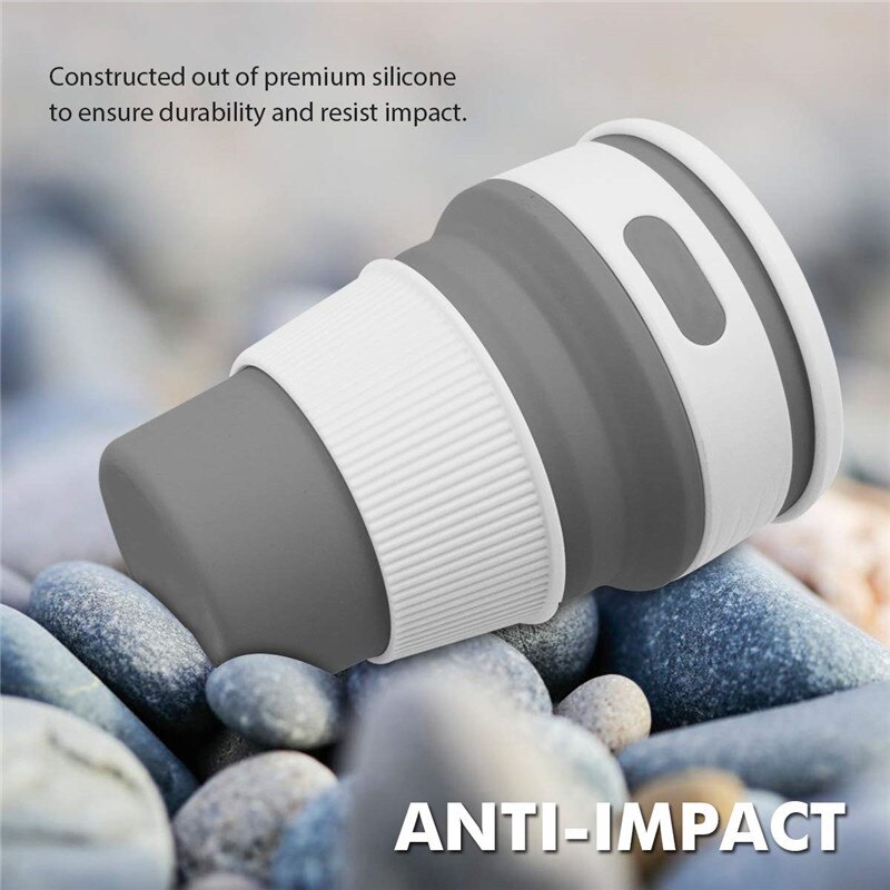 Outdoor Travel Portable Folding Coffee Cup Camping Travel Reusable Silicone Water Cup with Cover