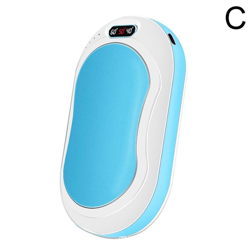 10000mAh Hand Warmer USB Power Bank Portable Electric Pocket Hand Warmer Digital Display Flashlight Christma with Cloth Bag: 3
