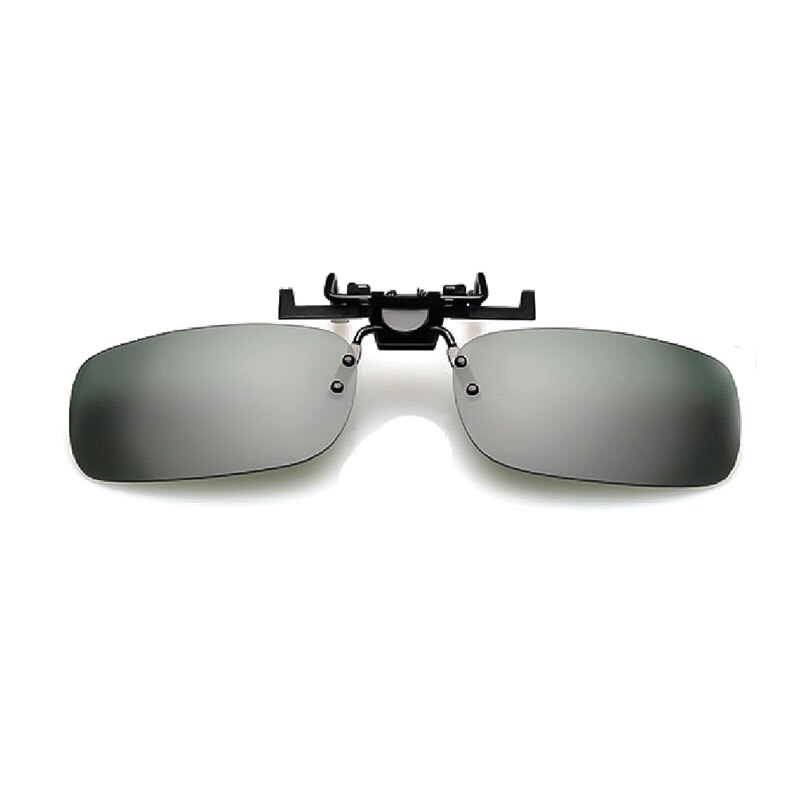 Polarized Clip On Sunglasses Car Driver Goggles Anti-UVA/UVB Glare Driving Night Vision Lens Sun Glasses Eyes Protector: Gray