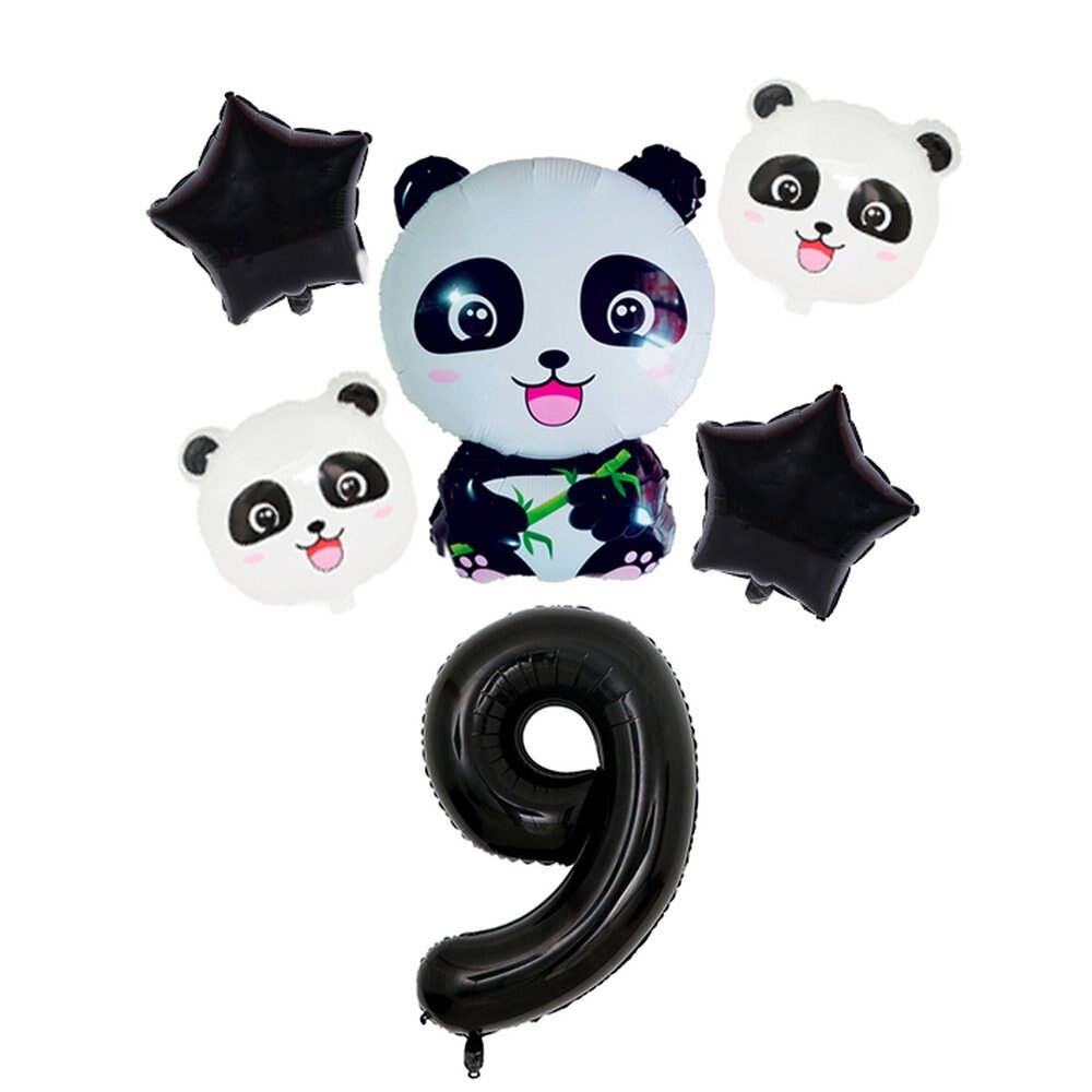 Lovely Panda Theme Kids Happy Birthday Party Decoration Paper Plate Napkin Cup Straw Disposable Tableware Baby Shower Supplies: 9