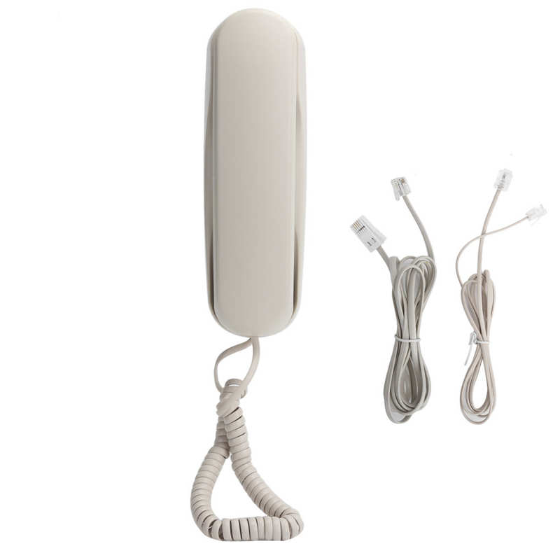 Mini Phone Desktop Fixed Wired Phone Home Landline Phone Wall Mountable Telephone Fixed Phone for Home Office Hotel