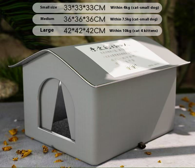 Waterdicht Verdwaalde Kattenhuis Buiten Wilde Kattenhuizen Ingesloten Huisdierentent Koudbestendig Huisdierhuis Winter Warm voor Buiten: L / Aqua Groen
