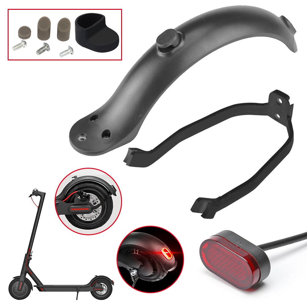 Electric Scooter Rear Fender Mudguard Support Stand Taillight Set for M365 Scooter Replacement Accessories