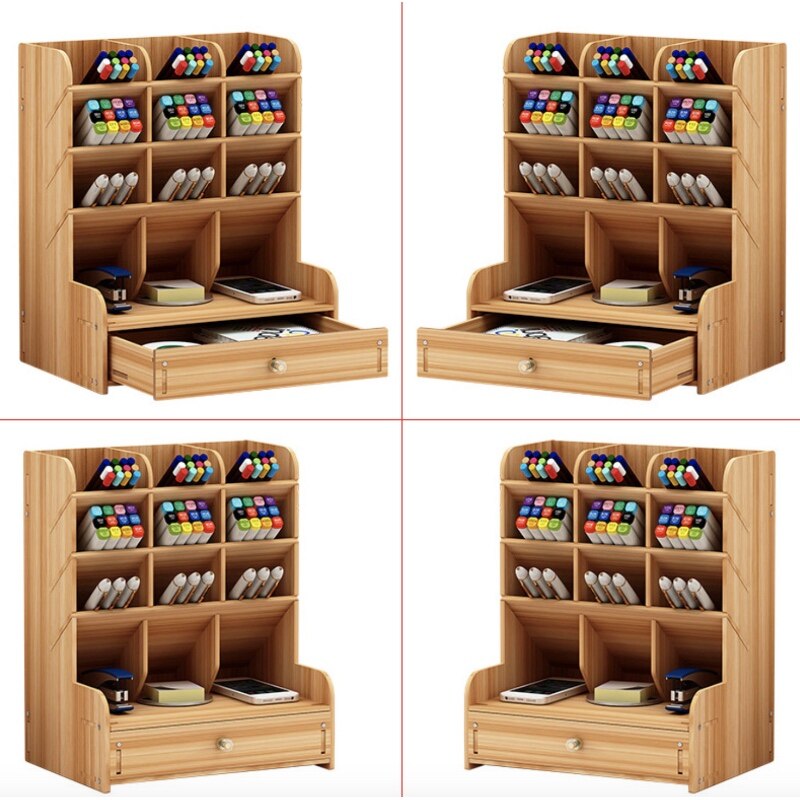 Stylo crayon porte-bois réception bureau apprentissage porte-plume organisateur de bureau support de rangement fournitures de bureau scolaire GG113