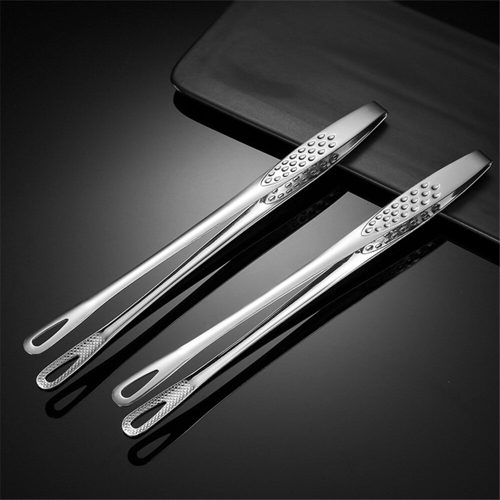 Stainless Steel Food Tongs Kitchen Utensils Buffet Cooking BBQ Tool No-stick Bread Salad Clip Pastry Barbecue Meat Clamp