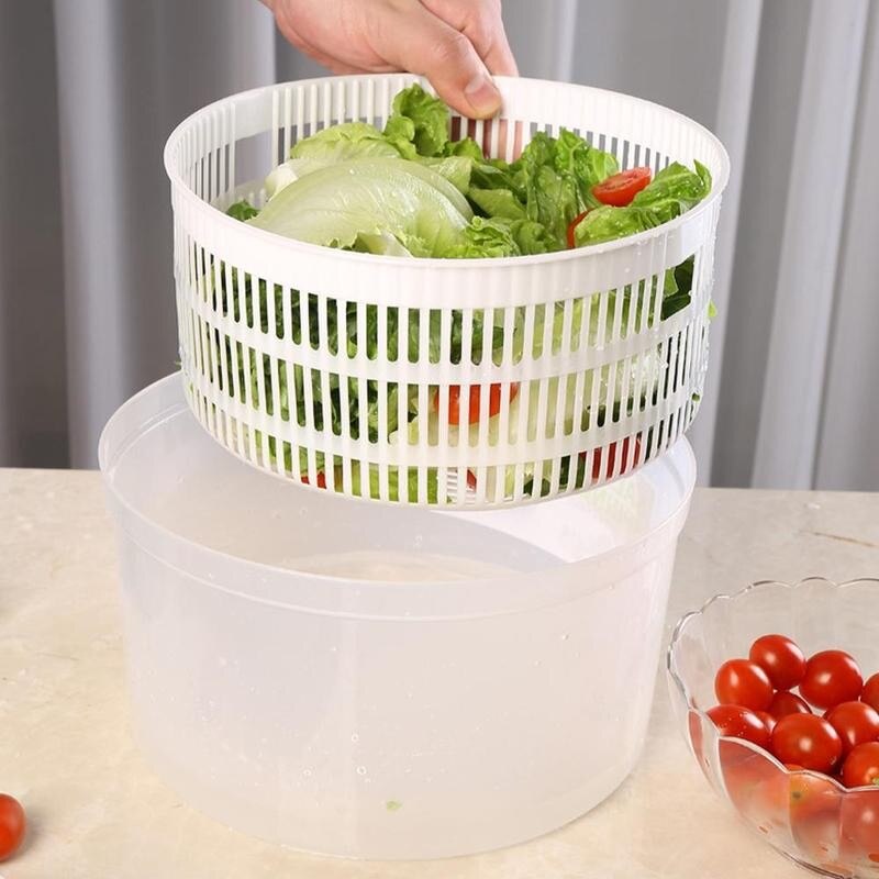 Lettuce Drainer Vegetables Dryer Salad Spinner Fruits Storage Washer Escurridor Fruit De Wash Lechuga Clean Basket Basket J8U5