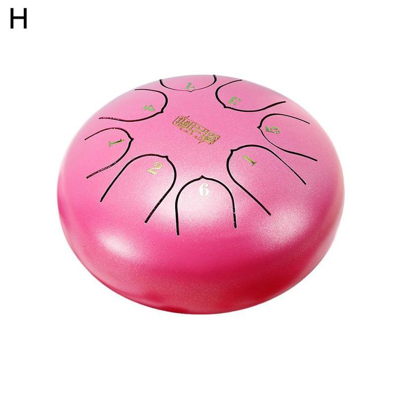 6 Inch Relaxing Music Drum Steel Tongue Drum Instrument Percussion Instrument Accessories Hand Pan Relaxing Music Drum: H