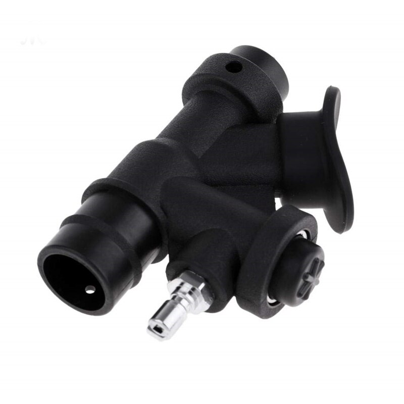 Scuba BCD Power Inflator - 45 Degree Angled Mouthpiece - Standard 1 Inch Hose - K-Valve