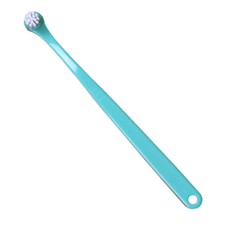 Escova de dentes para cães, cabeça pequena, escova de dentes para animais de estimação, 2 peças, conjunto de limpeza de dentes para cães, cuidados bucais, filhote de cachorro, cabo longo, escova de dentes para gatos: M / Castanho escuro