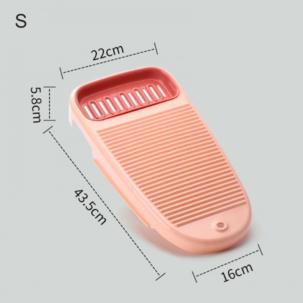Plastic Thickened Washboard with Draining Board Soap Box Washing Cleaning Tool