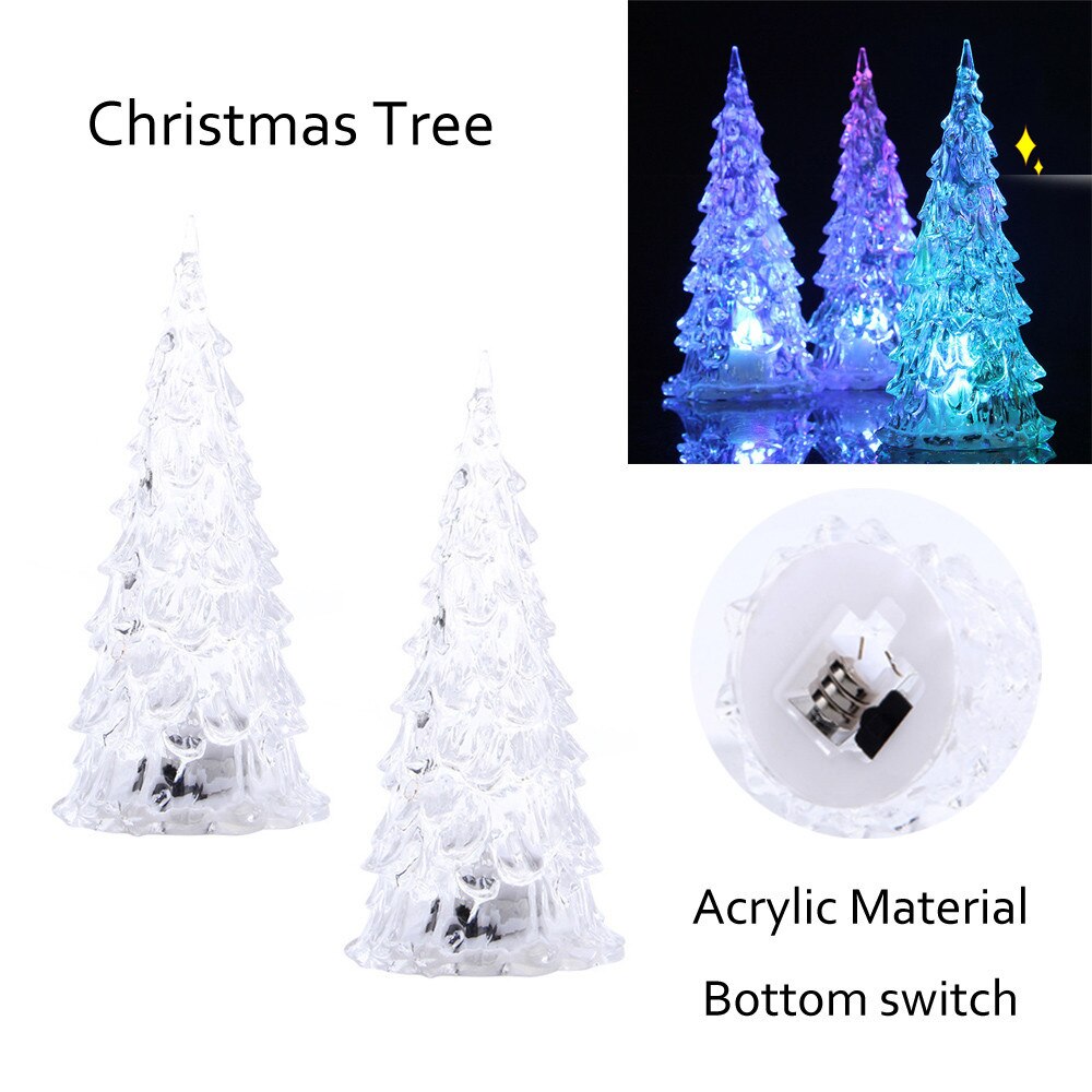 Christmas Tree Night Light Party Home Desk OrnamentsChristmas Tree Colorful LED Acrylic Night light Christmas Decoration