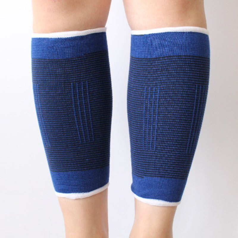 A Pair Polyester Cotton Sports Safety Shin Guard Protection: Default Title