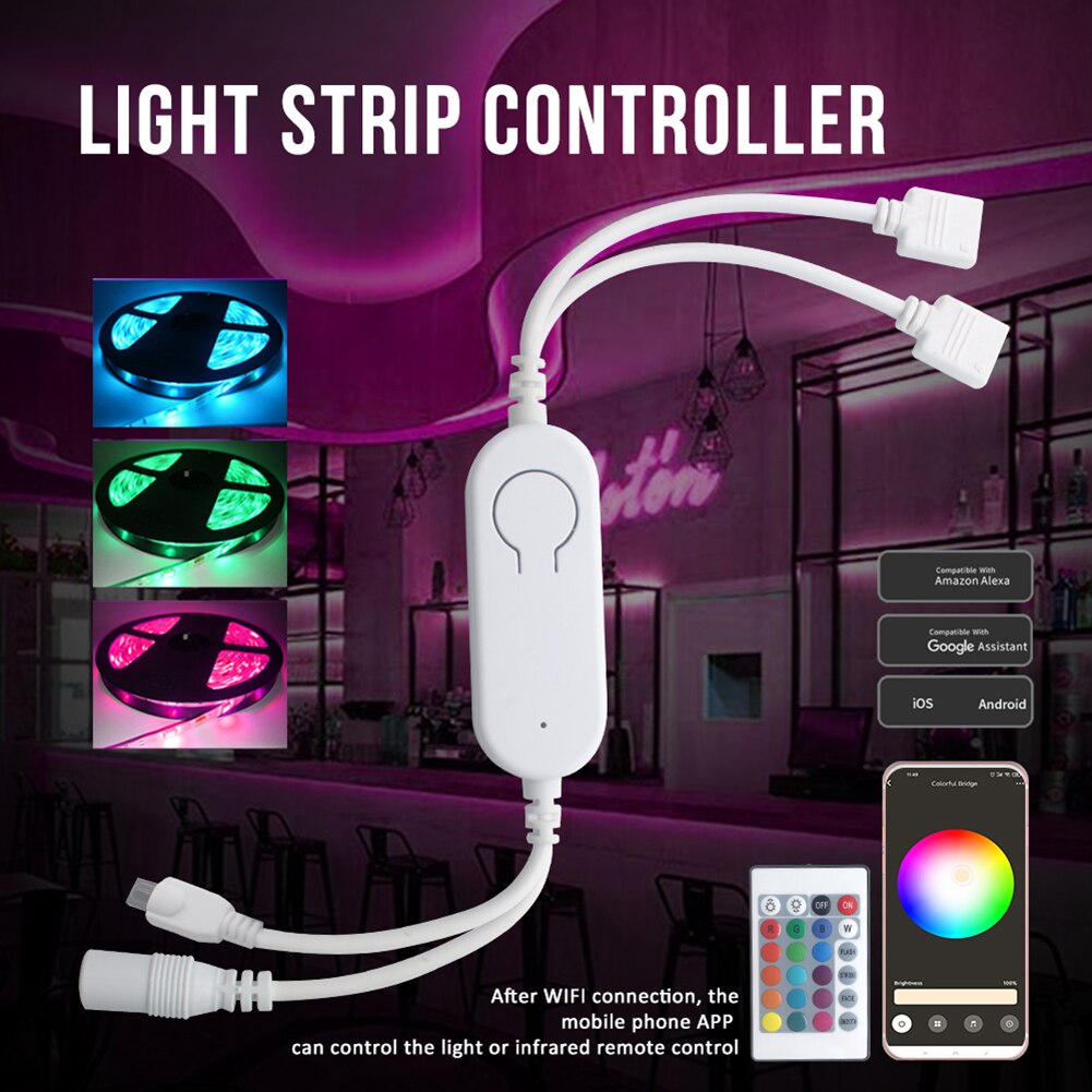 DC5-12V Lamp Dimmer WiFi RGB Controller 24 Keys Music Remote Controller for LED Strip Light Accessories