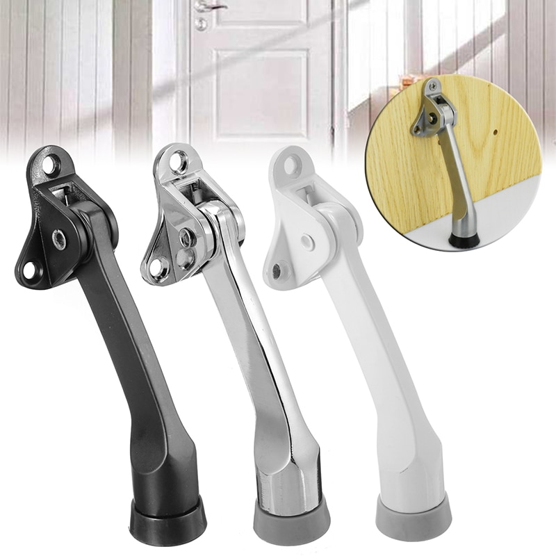1PC Door Mounted Stopper Stop Kick Down Home Holder Rubber Buffer Door Mounted Stopper With Catch Screw Mount