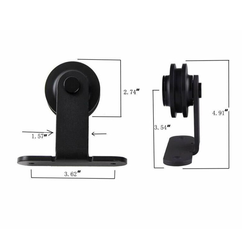 Sliding Barn Door Roller Sliding Track Kit Top Mounted Hanging Rail Hanger Track Door Hardware For Closet Cabinet Sliding Door