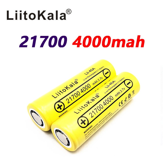 LiitoKala Lii-40A 21700 4000 mah Oplaadbare Li-Ion Batterij 3.7 v 15A Power 5C Ontlading