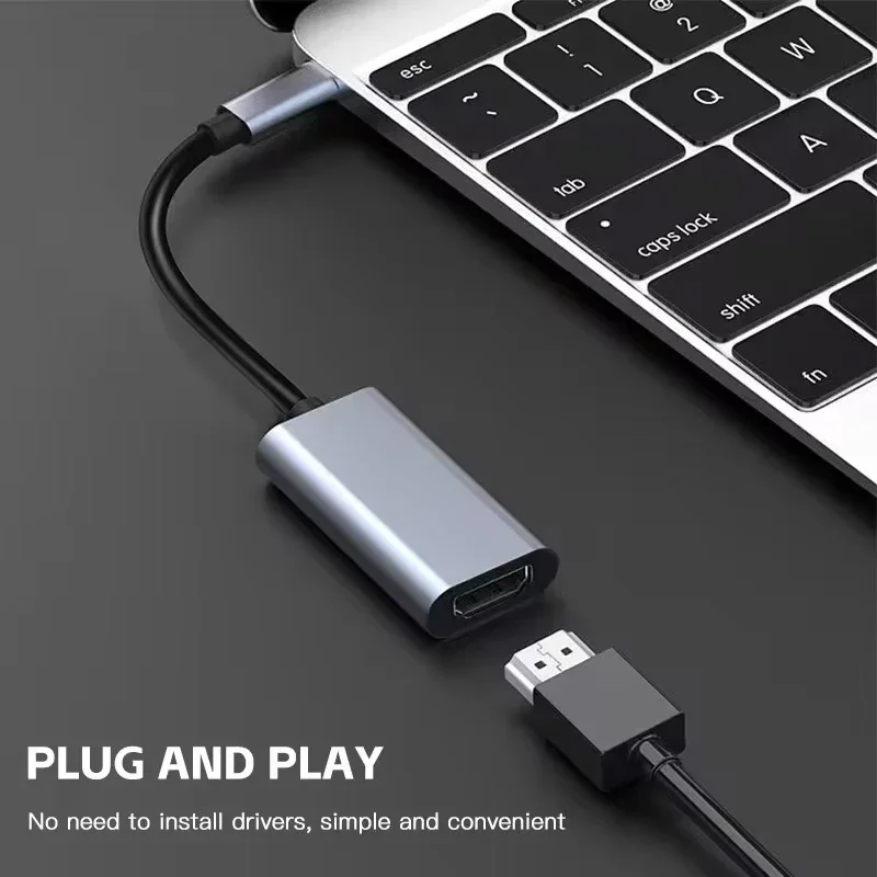 Typ c till hdmi 4k -adapter usb c usb 3.1 hane till hdtv hona omvandlarkabel för bärbar dator surfplatta tv macbook