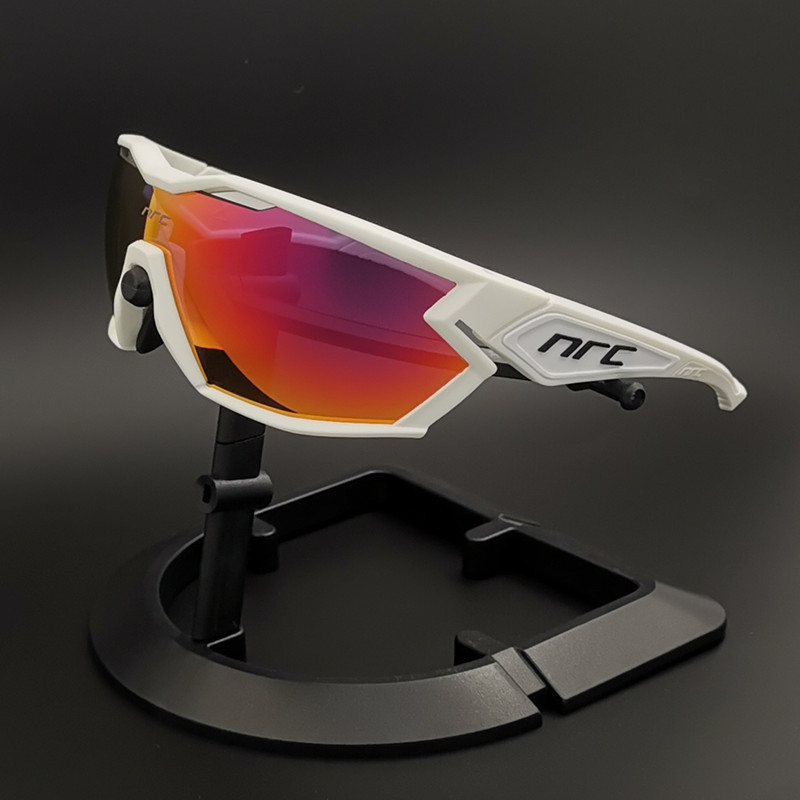 NRC gafas de ciclismo hombres mujer deportes al aire libre gafas ciclismo bicicleta de montaña gafas de bicicleta de carretera de photochromism: 06 / Red photochromic-3