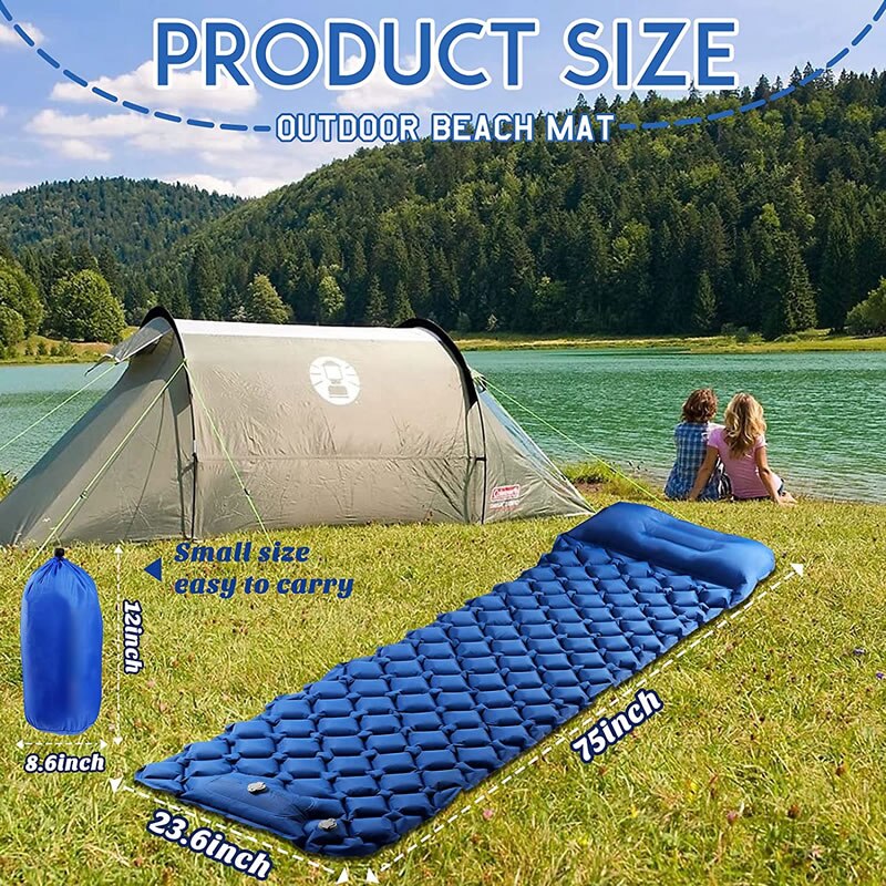 Camping Air matt mat Ultralight Inflatable mattress in tent hiking trekking Portable Travel Folding bed sleeping pad