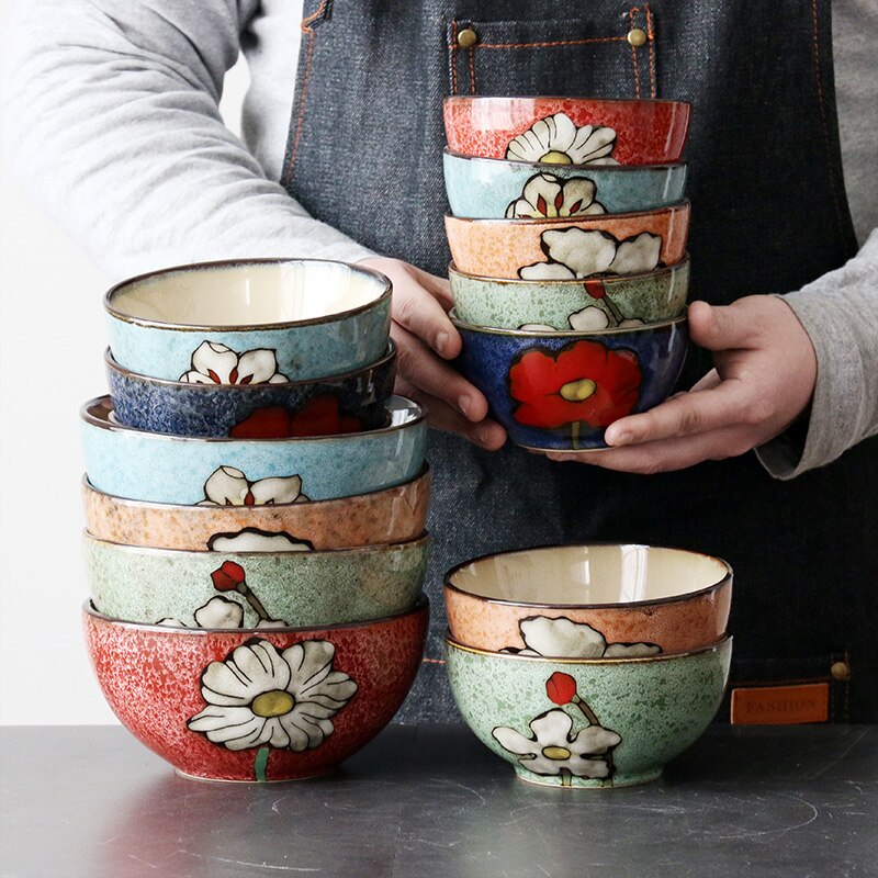 Ceramic Soup Basins Soup Bowl Fruit Salad Bowls with Lids Hotel Restaurant Tableware Snack Desserts Tray Cooking Plates