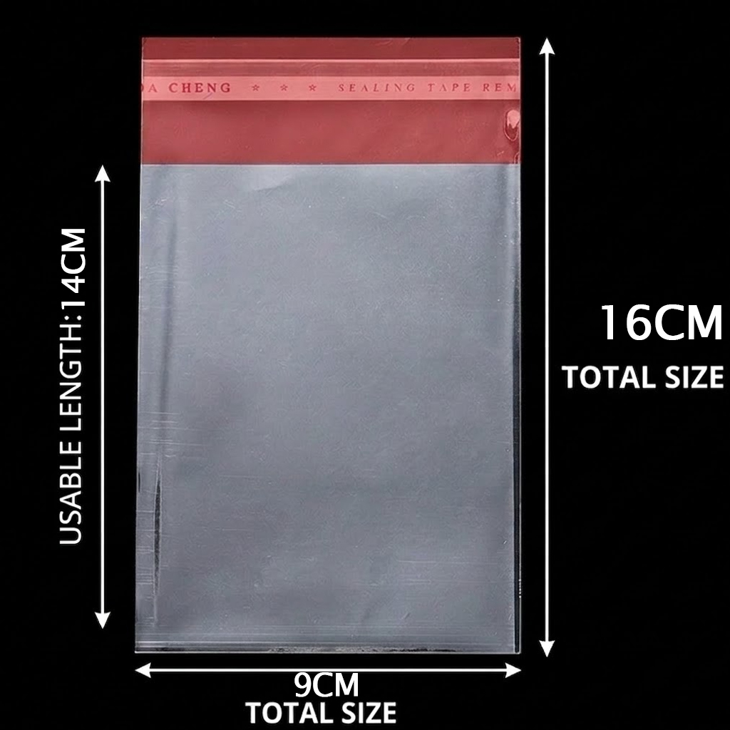 Bolsas de celofán autoadhesivas transparentes, bolsas de celofán de plástico OPP, bolsas de y bolsas de embalaje de joyería, 100 unids/lote: marrón
