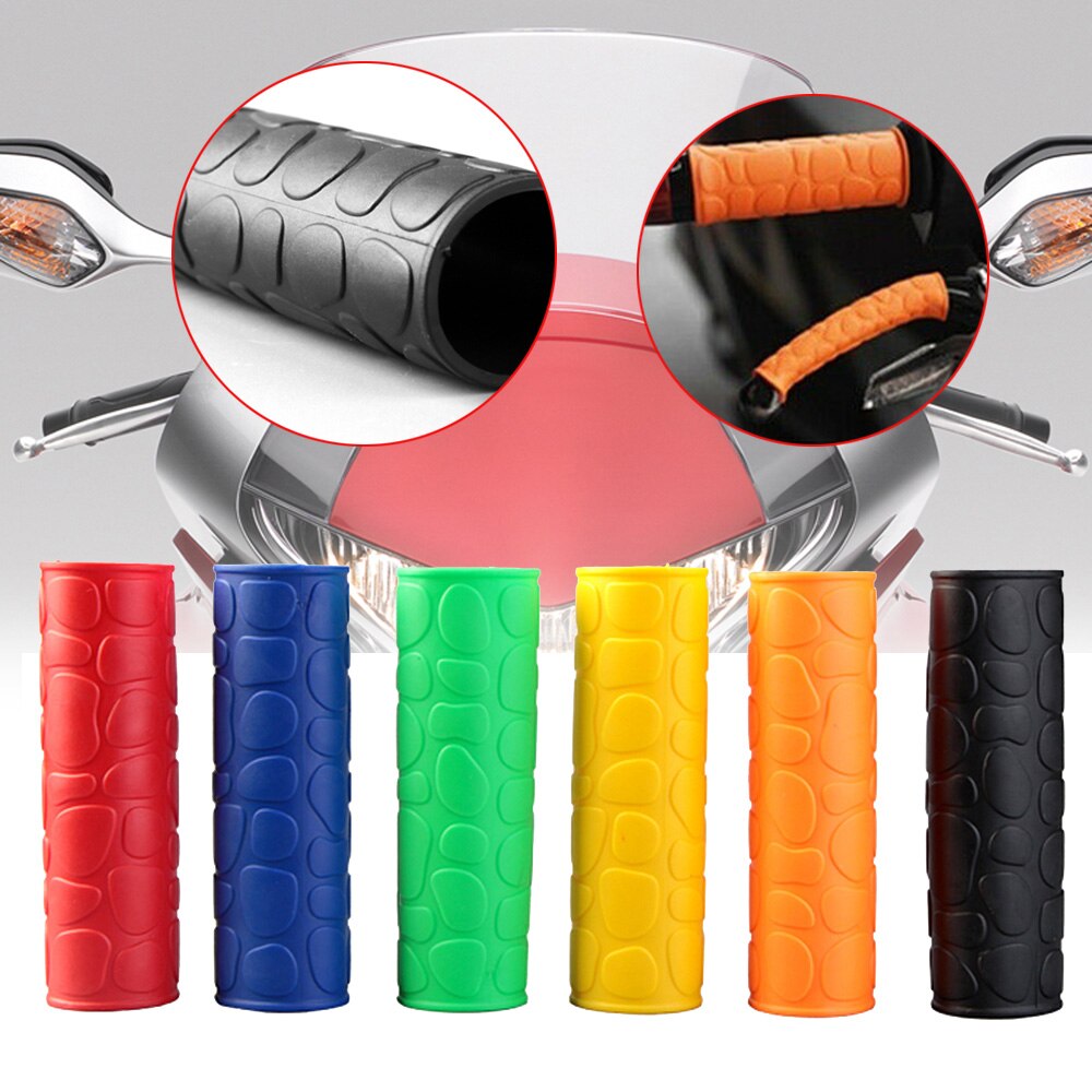 ! 4PC handlebar grips cover Universal Motorcycle Grips Handlebar Soft Rubber Bar Brake Handle Silicone Sleeve