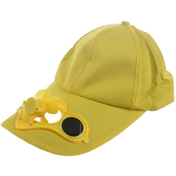 1 Set Summer Solar Panel Powered Cooling Fan Baseball Cap Outdoor Peaked Sun Visor Hat