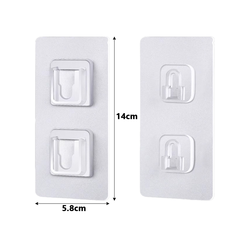 Ganchos transparentes multiusos, ganchos de pared adhesivos de doble cara, impermeables, para ropa, sombreros, toallas, ganchos para puerta de baño y cocina