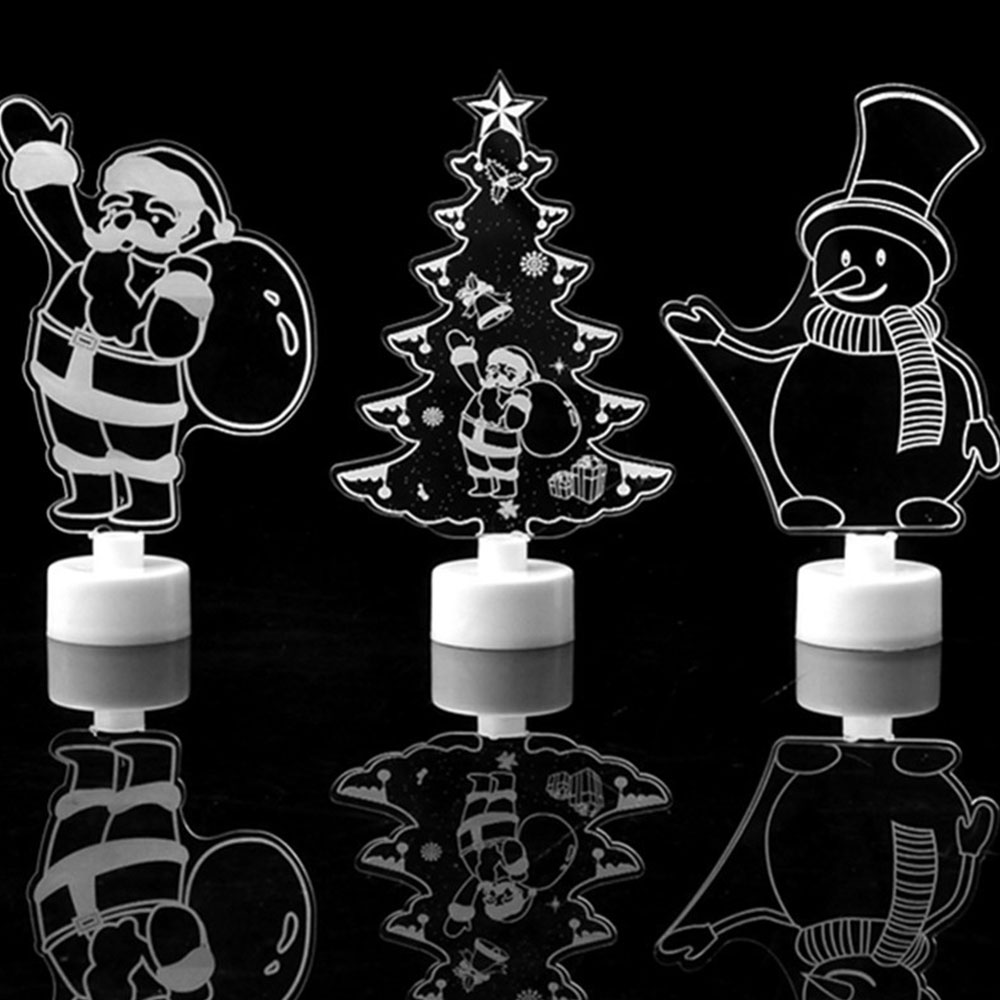 Christmas Xmas Tree Children Night Light Toy Colorful Santa Claus LED Kids Luminous Toys