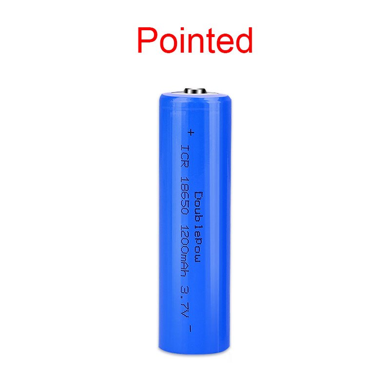 Doublepow DP-18650 1200mAh 3.7V Li-ion rechargeable 18650 battery HIGH CAPACITY FOR LANTERN: 1 PCS Pointed