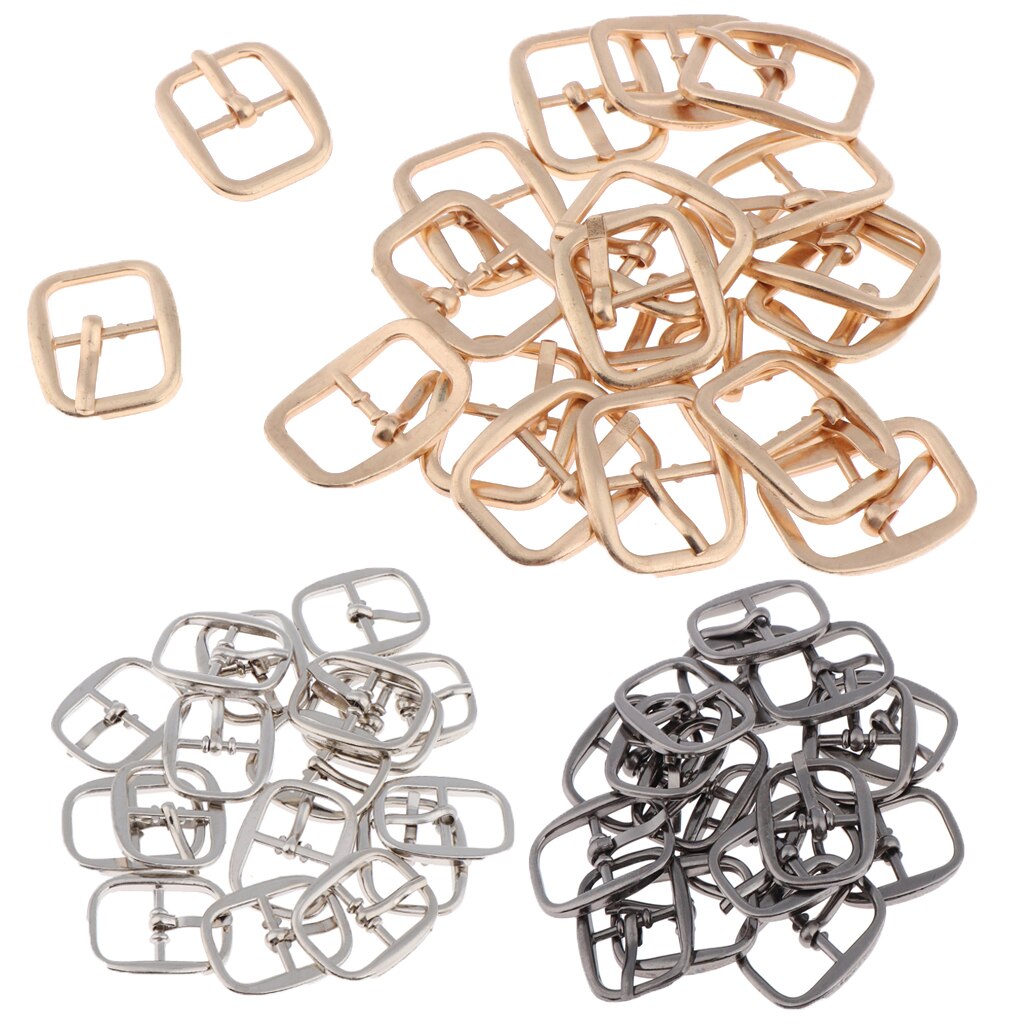 Pack Of 20pcs Antique Metal Buckles Art Crafts DIY Shoe Bag Sewing 18 X 10mm