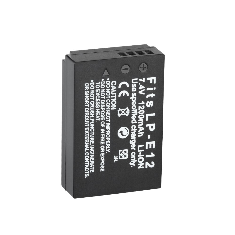 Bateria aparatu LP-E12 LPE12 LP E12 do Canon Rebel SL1 100D pocałunek X7 EOS-M EOS M M2 EOS M10 M50 M100 1200mAh baterii: 1Battery