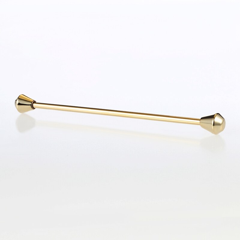 9 Stil herren Edelstahl Gold Kragen Pin 6cm Brosche Krawatte Kragen Pin Runde Kopf für dünne Krawatte Hemd Mit Kragen: Hellgelb Farbe