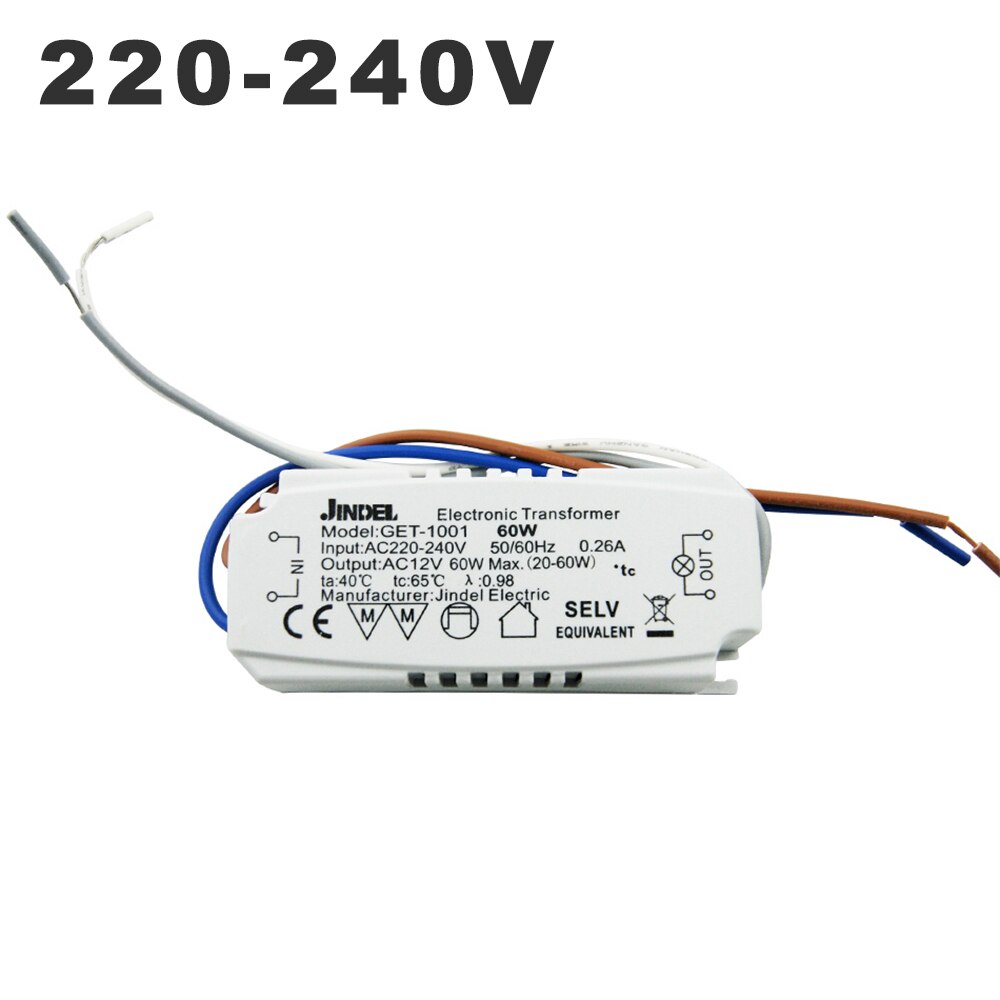 AC 220V To AC 12V Electronic Transformer 60W 105W 120W 160w CE Lighting Transformers For G4 Crystal Lamp Halogen Light Bead