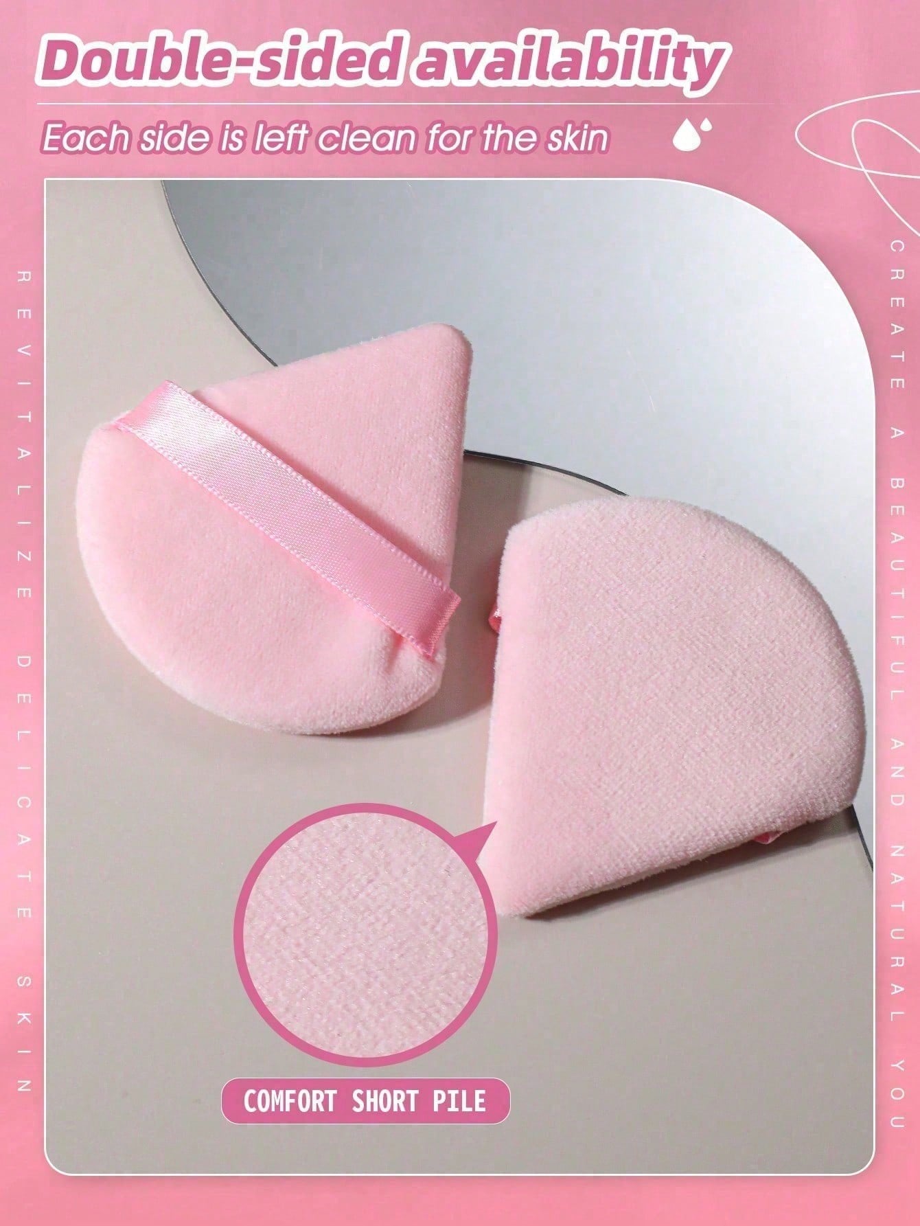 20/10/3/1pc driehoekige fluwelen make-up poederdons, gezichtspoederdons, herbruikbare make-up poederdons en oogmake-up poederdons