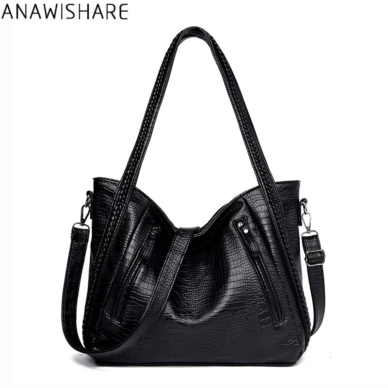 ANAWISHARE Frauen Handtaschen Leder Schulter Tasche Umhängetaschen Für Frauen Bote Taschen Große Tote Bolsa Feminina Bolsos Mujer