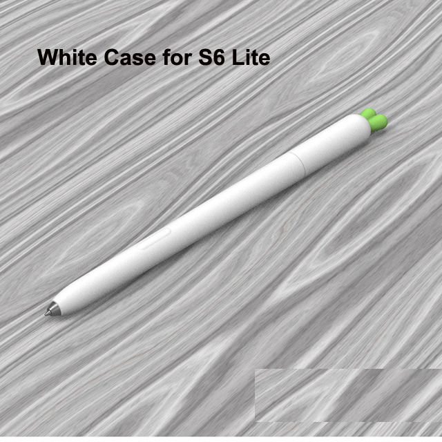 Carrot Vegetable Model Soft Case Silicone Cover For Samsung Galaxy Tab S Pen S6 Lite S7 Tablet Stylus Pencil Casing: White for S6 Lite