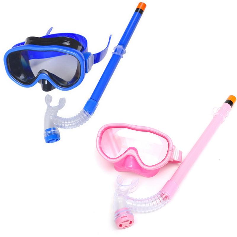 Barn tørr snorkling svømming dykking snorkel briller satt for gutt jente semi sommer svømme dykking dykking utstyr