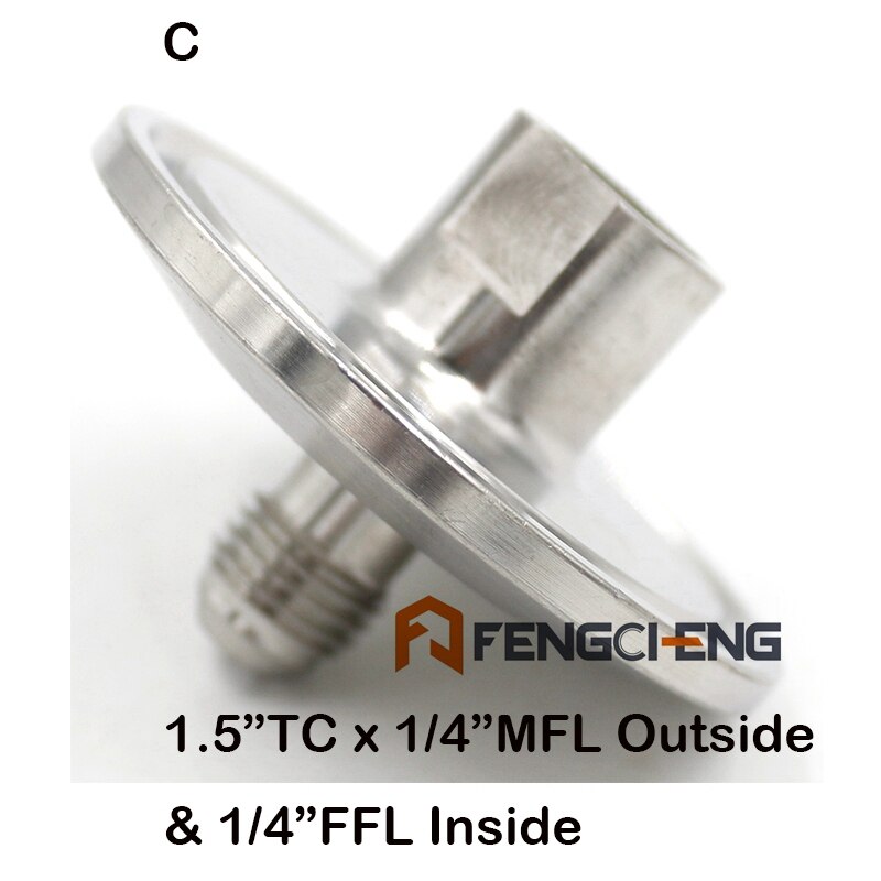 1.5 "tri clamp  x 1/4 " flare montering sanitær 304 rustfrit bryggeri hardware hjemmebrygget fittings